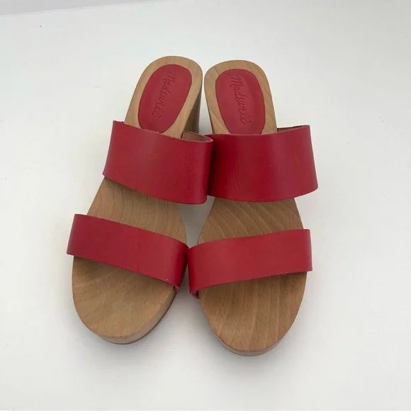 Red Leather Women's Sandals - Picture 4 of 13